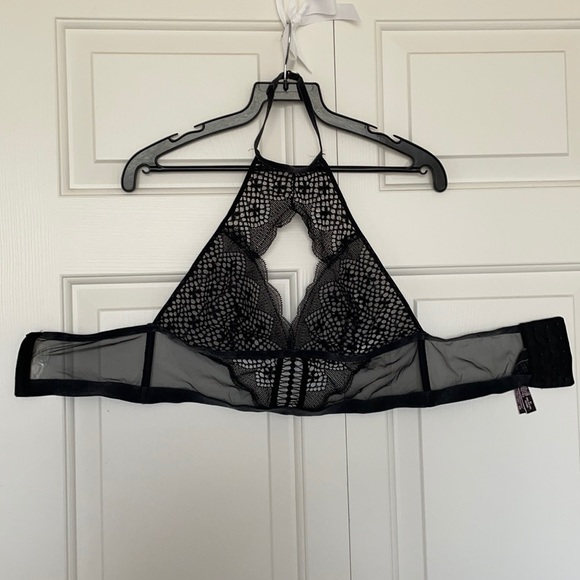 Victoria's Secret Other - Victoria’s Secret Black Lace Very Sexy Halter Bra